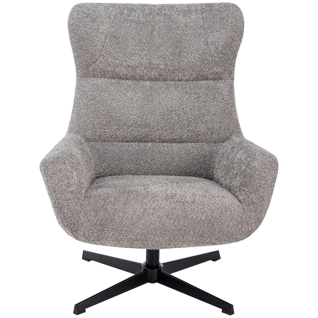 Thumbnail - Carryhome Relaxsessel, Hellgrau, Metall, Textil, 81x101x89 cm, Sitzfläche 360° drehbar, Wohnzimmer, Sessel, Relaxsessel