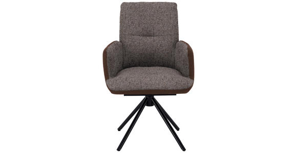 ARMLEHNSTUHL in Stahl Flachgewebe - Blau/Schwarz, Design, Textil/Metall (58/91/62cm) - Dieter Knoll