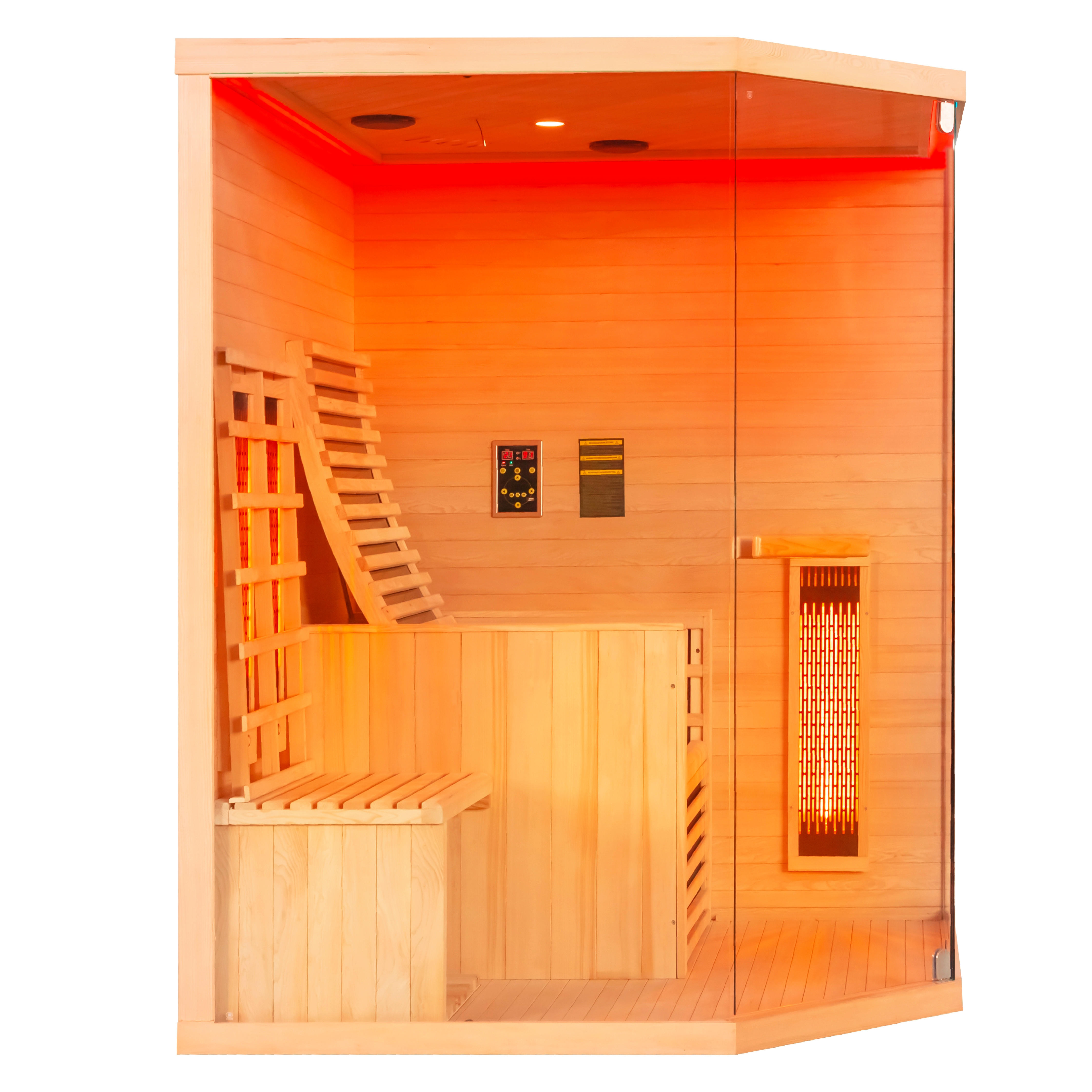 INFRAROTKABINE für 2 Personen Carbon 3  - Naturfarben, KONVENTIONELL, Holz (150/150/195cm) - Sanotechnik