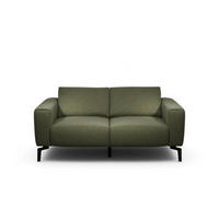 2-SITZER-SOFA in Chenille Waldgrün  - Waldgrün/Schwarz, Design, Textil/Metall (180/86/86-94cm) - SENSOO