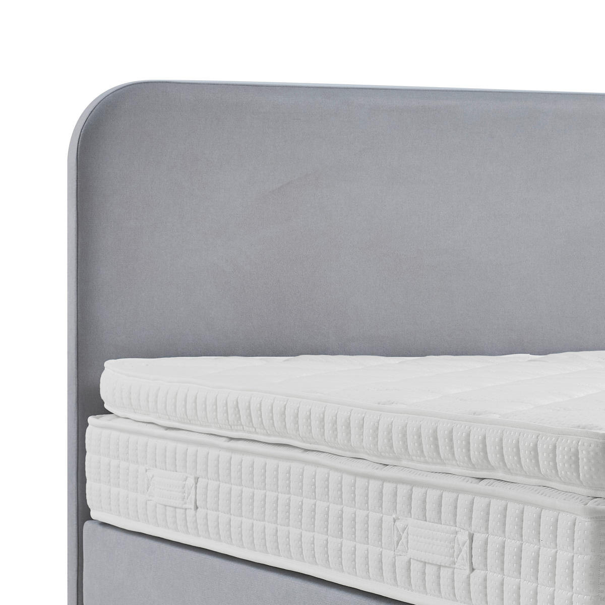 POSTEL BOXSPRING, 180/210 cm, světle šedá - černá/světle šedá, Moderní, kov/kompozitní dřevo (180/210cm) - MID.YOU