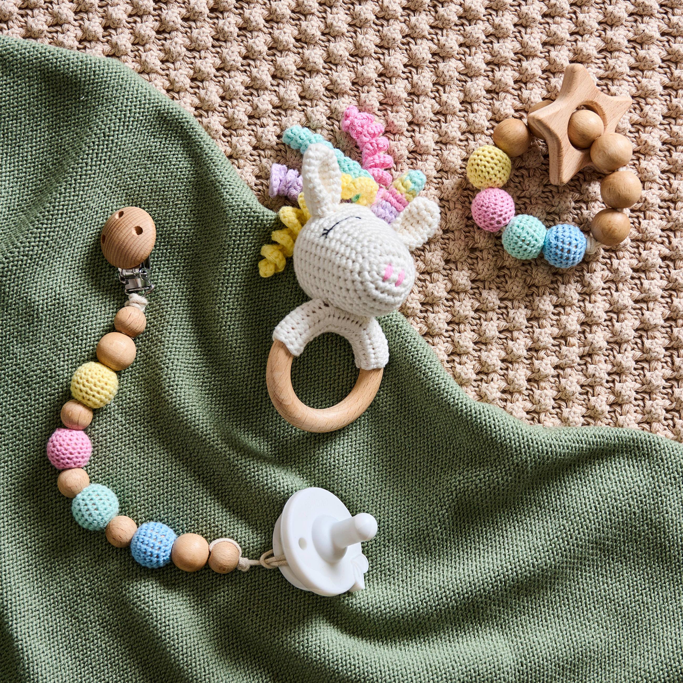 KINDERSPIELSET  - Multicolor, Basics, Holz/Textil - Patinio
