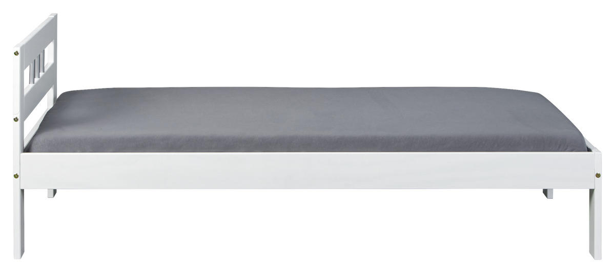 BETT 90/200 cm  in Weiss   - Weiss, Konventionell, Holz (90/200cm) - MID.YOU