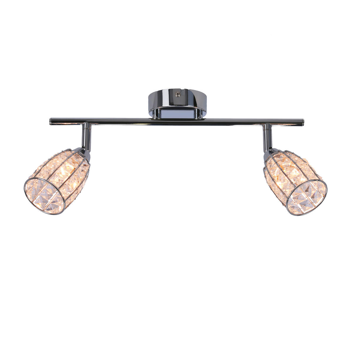DECKENLEUCHTE    43/8.5/17 cm  - Chromfarben/Transparent, KONVENTIONELL, Glas/Metall (43/8.5/17cm)