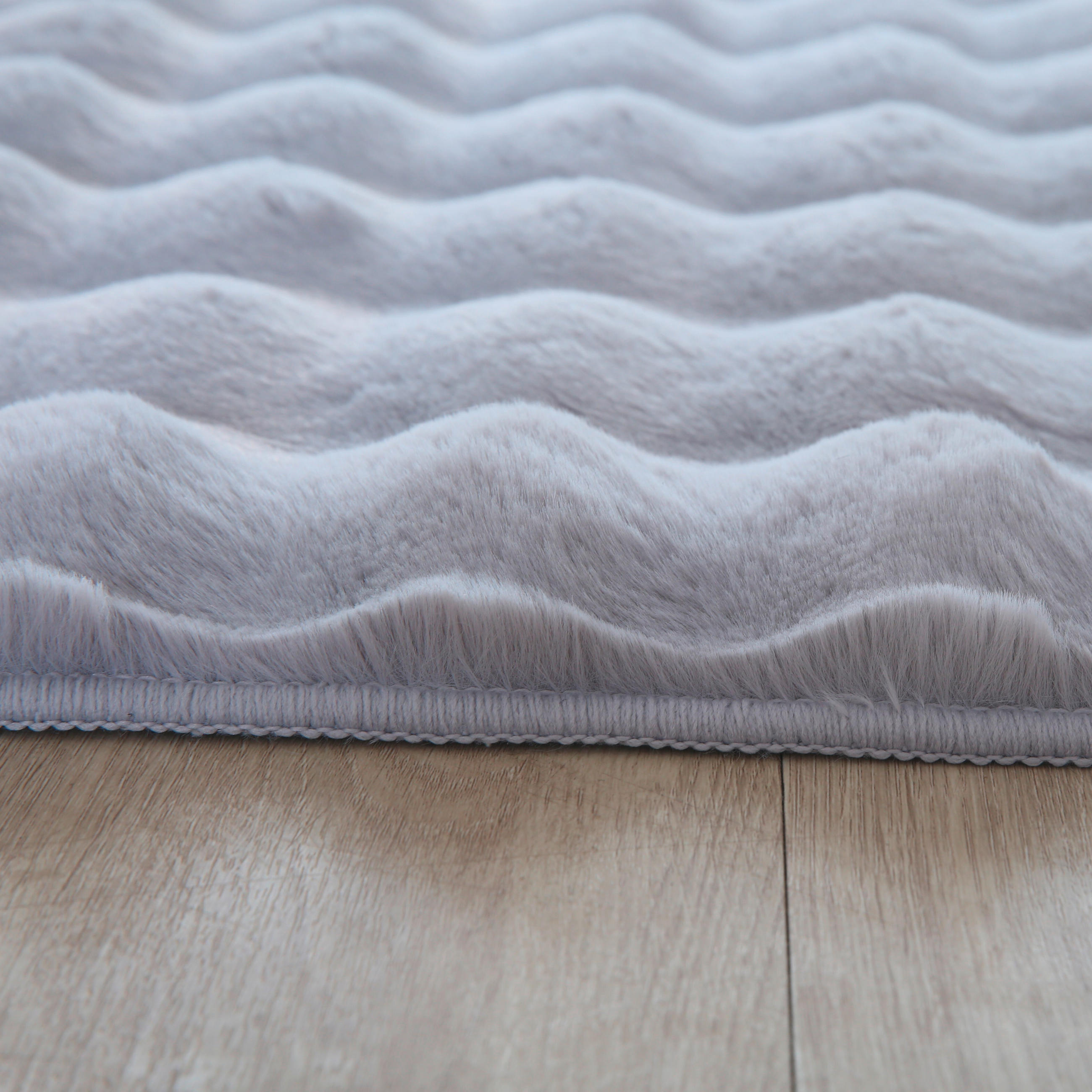 Thumbnail - Novel Hochflorteppich Ambiance, Silber, Textil, Uni, rechteckig, 80x250 cm, Oeko-Tex® Standard 100, pflegeleicht, Teppic...