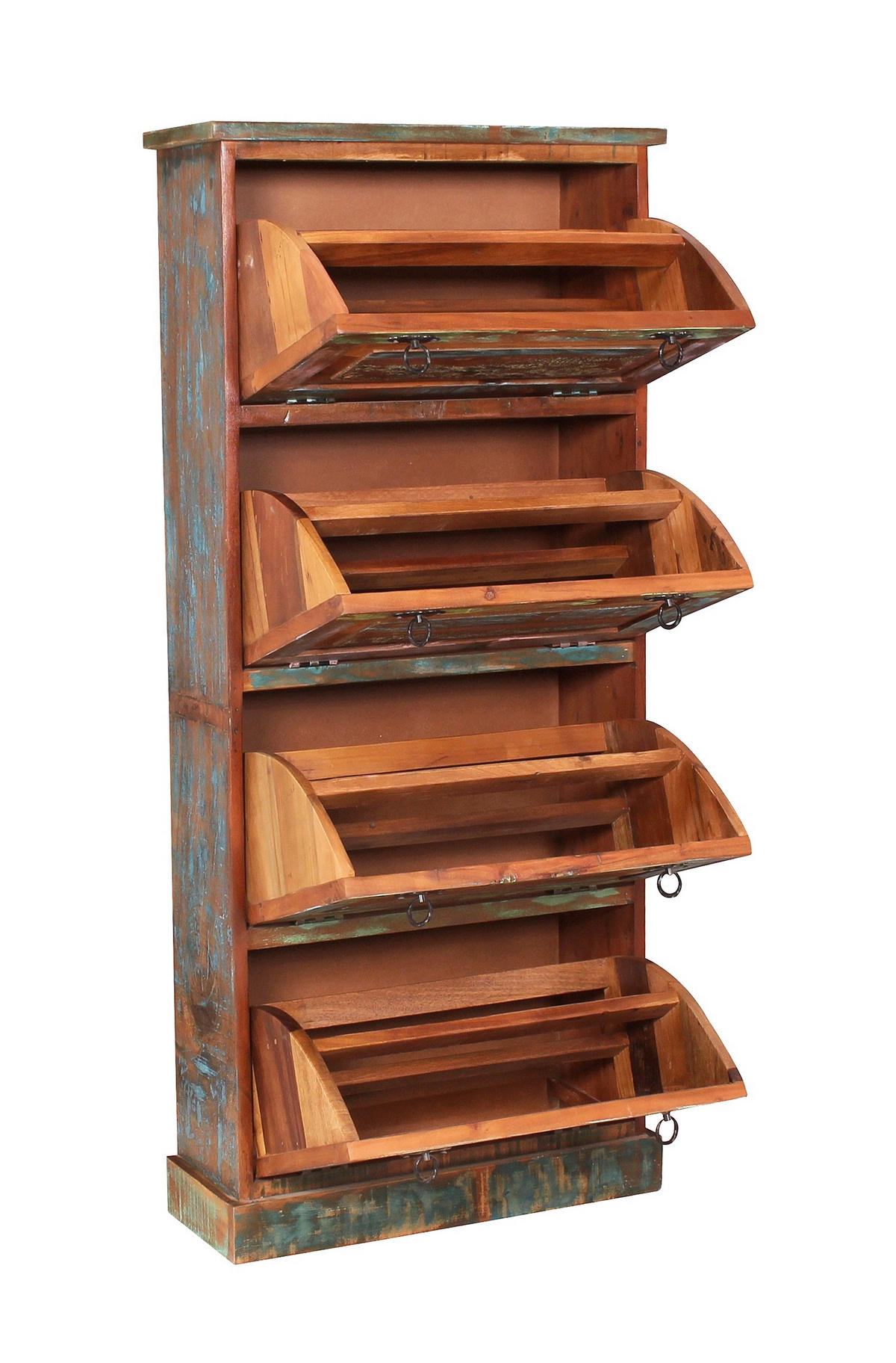 SCHUHSCHRANK  in 65/145/25 cm  - Multicolor/Schwarz, Design, Holz/Metall (65/145/25cm) - MID.YOU