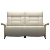 2-SITZER-SOFA Beige Echtleder  - Beige/Schwarz, KONVENTIONELL, Leder/Holz (188/102/99cm) - Stressless