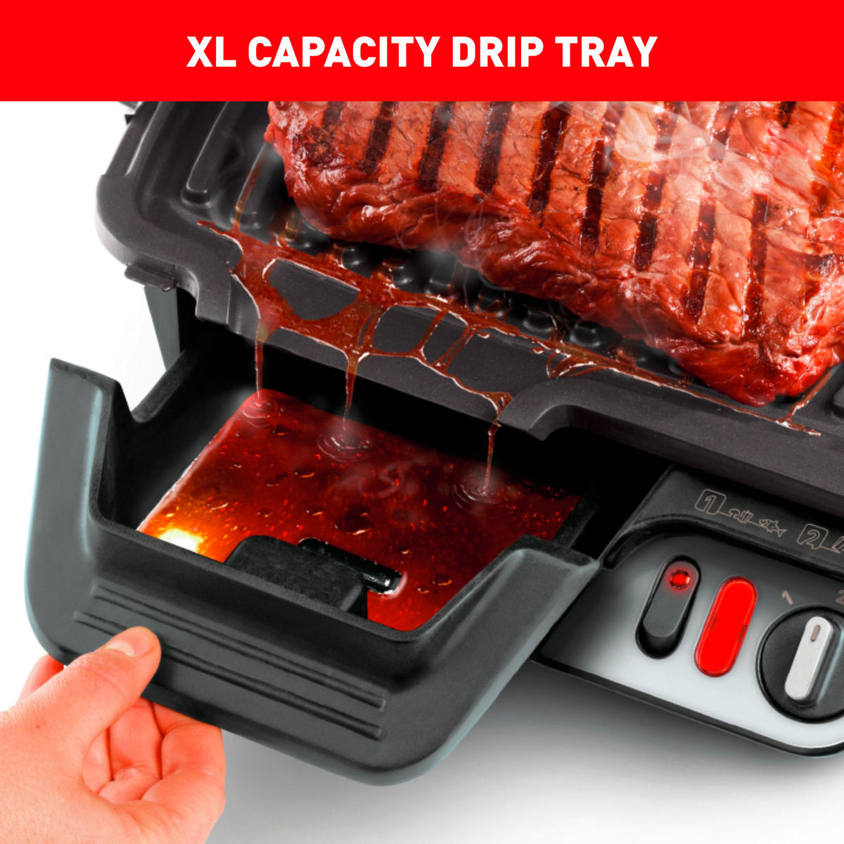 KONTAKTGRILL  - Chromfarben/Schwarz, Basics, Kunststoff/Metall (38,3/21/38,8cm) - Tefal