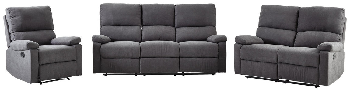 Sitzgarnitur In Dunkelgrau Relaxfunktion Bestellen