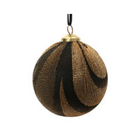 KARÁCSONYFAGÖMB - barna/aranyszínű, Basics, műanyag (8/8/8cm)