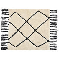 BADEMATTE Schwarz, Elfenbein 60/60 cm  - Elfenbein/Schwarz, Design, Textil (60/60cm) - Esposa