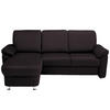 ECKSOFA in Flachgewebe Anthrazit  163/220 cm  - Chromfarben/Anthrazit, KONVENTIONELL, Textil/Metall (163/220cm) - Beldomo System