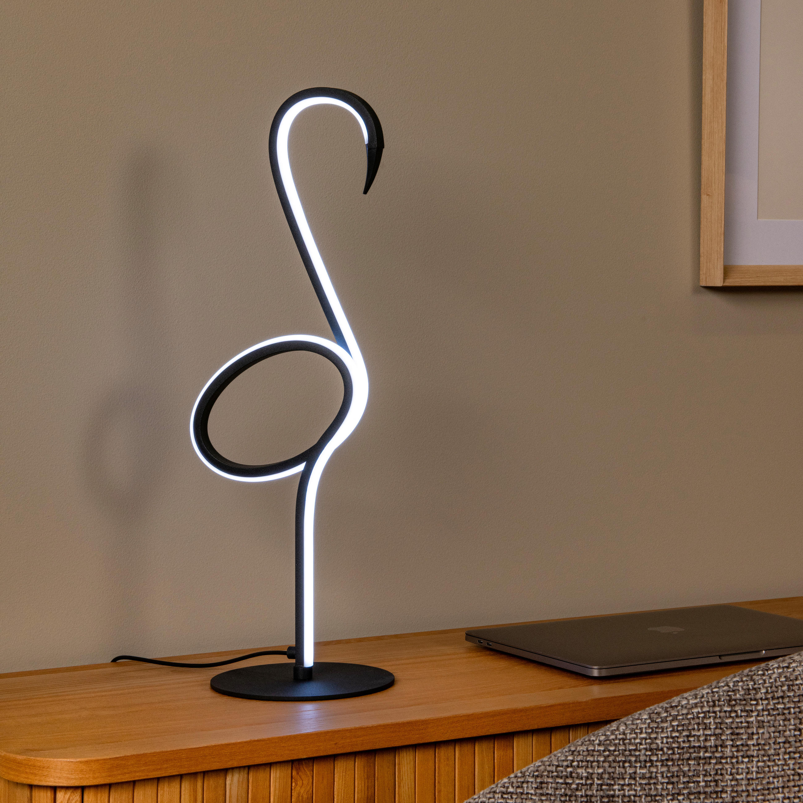 LED-TISCHLEUCHTE FLAMINGO 15/18.1/49.5 cm   - Multicolor/Schwarz, LIFESTYLE, Metall (15/18.1/49.5cm) - Lucide