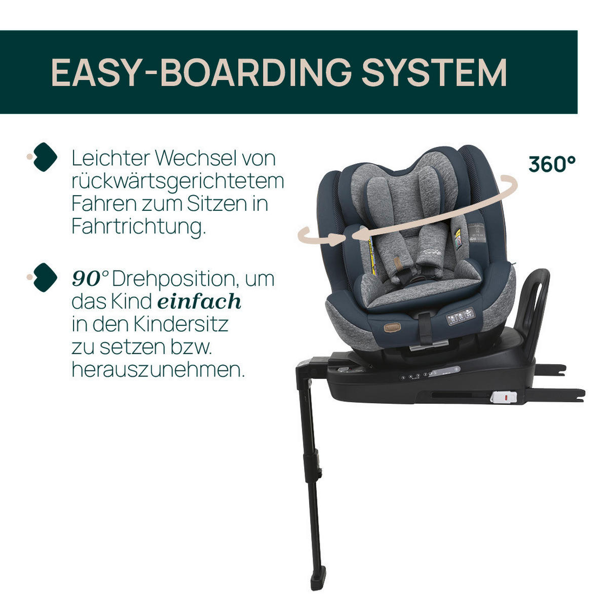 KINDERAUTOSITZ SEAT3FIT AIR   - Graphitfarben, Basics (49/44/61cm) - Chicco