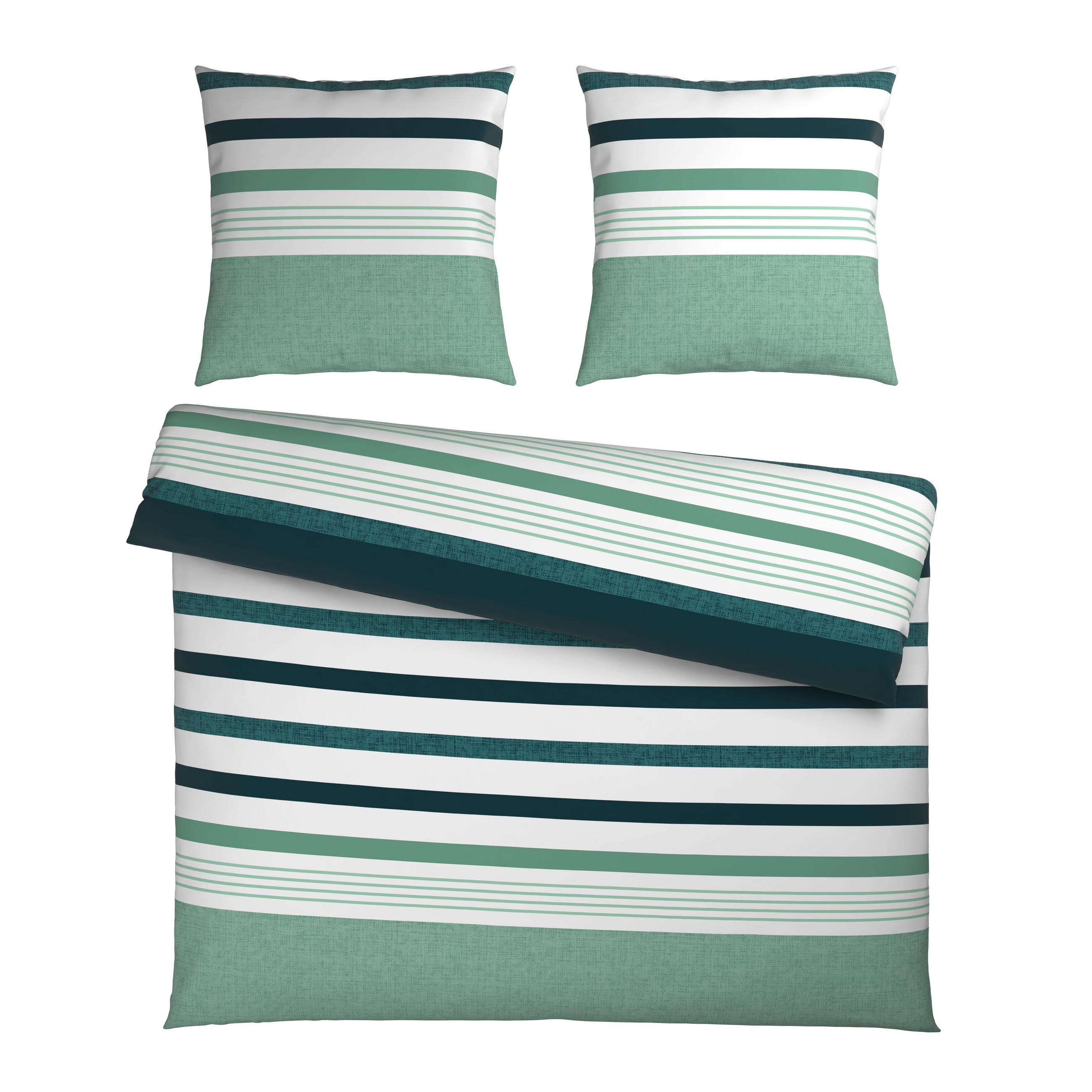 BETTWÄSCHE Elis Renforcé 200/200 cm  - Grün, KONVENTIONELL, Textil (200/200cm) - Novel