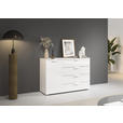 KOMMODE  in 120/81/42 cm  - Weiß, Design, Glas/Holzwerkstoff (120/81/42cm) - Carryhome