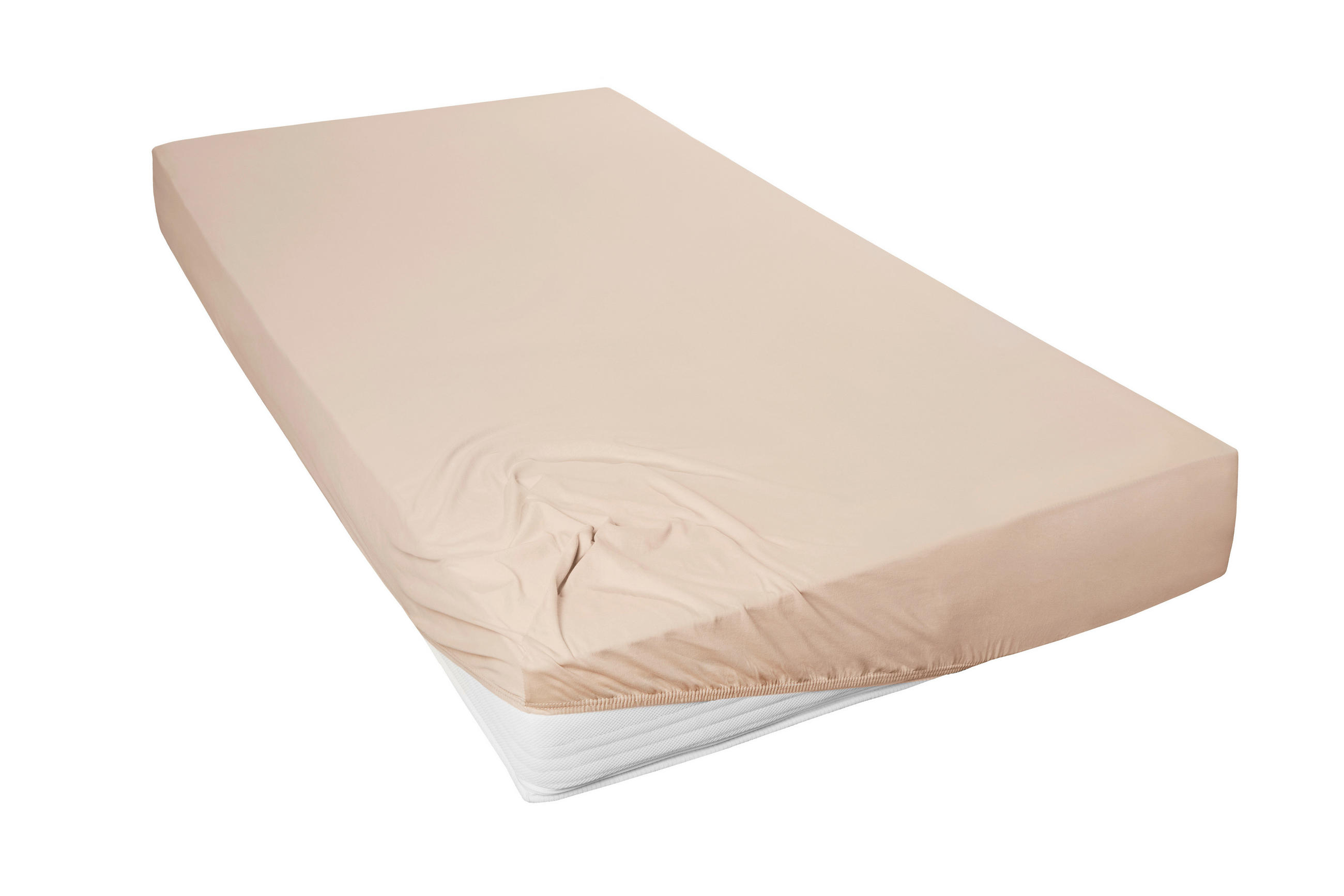 SPANNLEINTUCH 150/200 cm Jersey  - Beige, Basics, Textil (150/200cm)