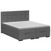 BOXSPRINGBETT 180/200 cm  in Anthrazit  - Anthrazit/Schwarz, Konventionell, Kunststoff/Textil (180/200cm) - home24