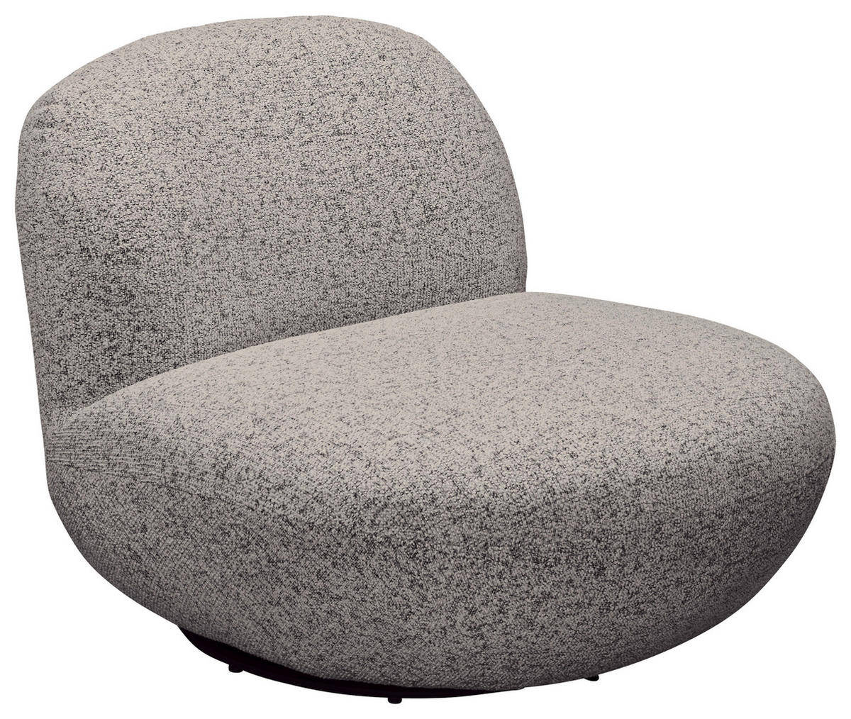 SESSEL in Webstoff Grau  - Schwarz/Grau, Modern, Textil/Metall (85/70/99cm) - MID.YOU