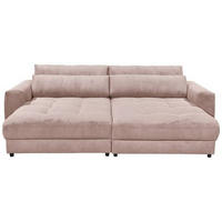 NAGY KANAPÉ textil, faalapú anyag halvány rózsaszín  - fekete/halvány rózsaszín, Konventionell, műanyag/faalapú anyag (292/90/194cm) - MID.YOU