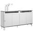 HIGHBOARD Walnuss massiv lackiert Hellbraun - Hellbraun/Alufarben, Design, Holz/Holzwerkstoff (202/99/46cm) - Joop!