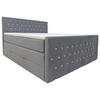 POSTEL BOXSPRING, 180/200 cm, barvy grafitu - barvy grafitu, Moderní, textil (180/200cm) - Livetastic