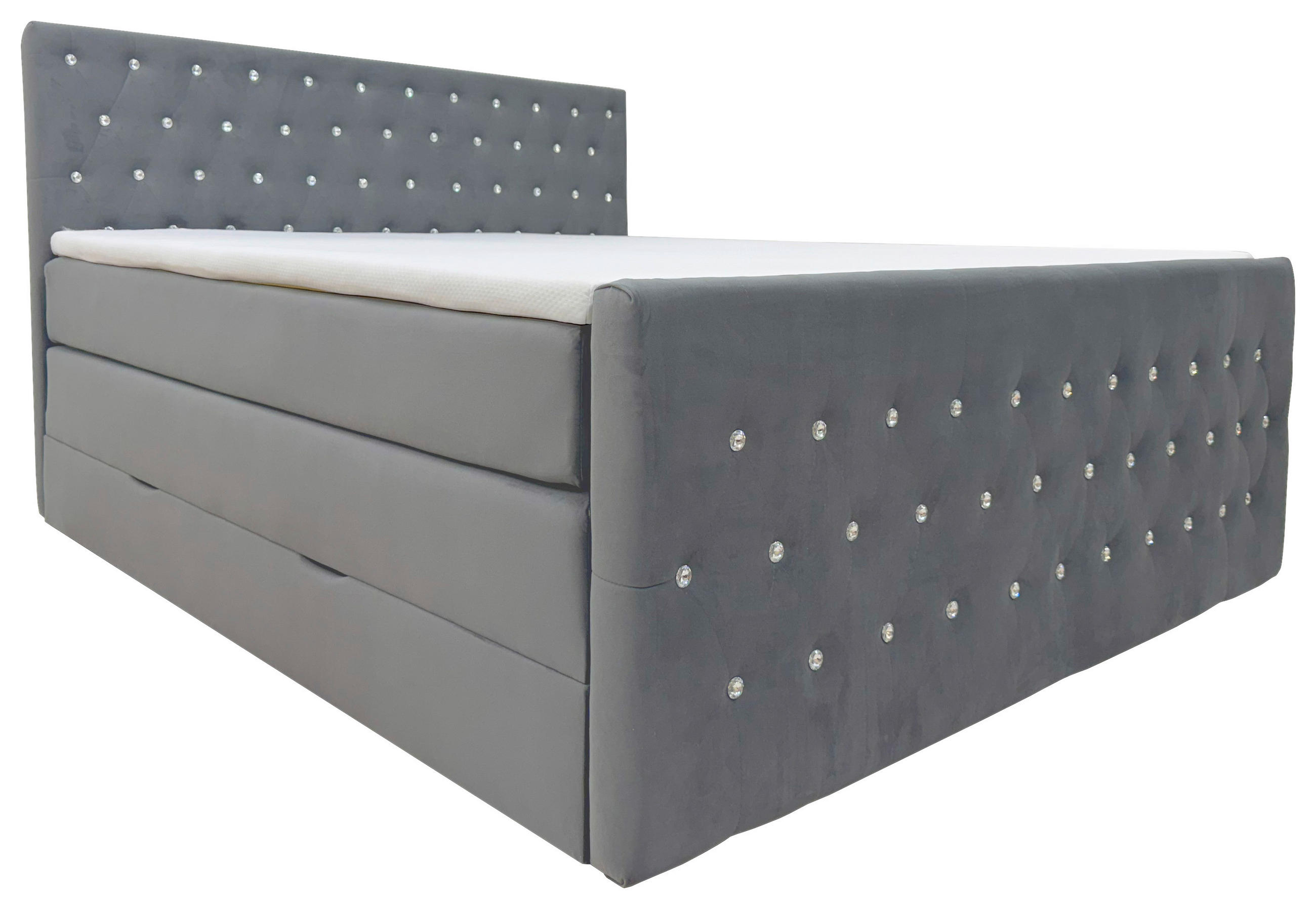 Livetastic POSTEL BOXSPRING, 140/200 cm, barvy grafitu
