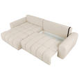 ECKSOFA in Velours Beige  - Beige/Schwarz, KONVENTIONELL, Kunststoff/Textil (168/298cm) - Carryhome