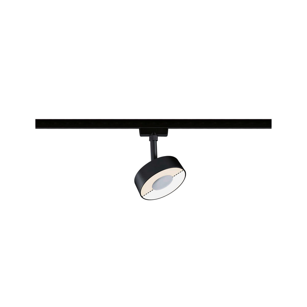 SCHIENENSYSTEM-STRAHLER - Chromfarben, Basics, Kunststoff/Metall (9,8/15,4/5,0cm) - Paulmann