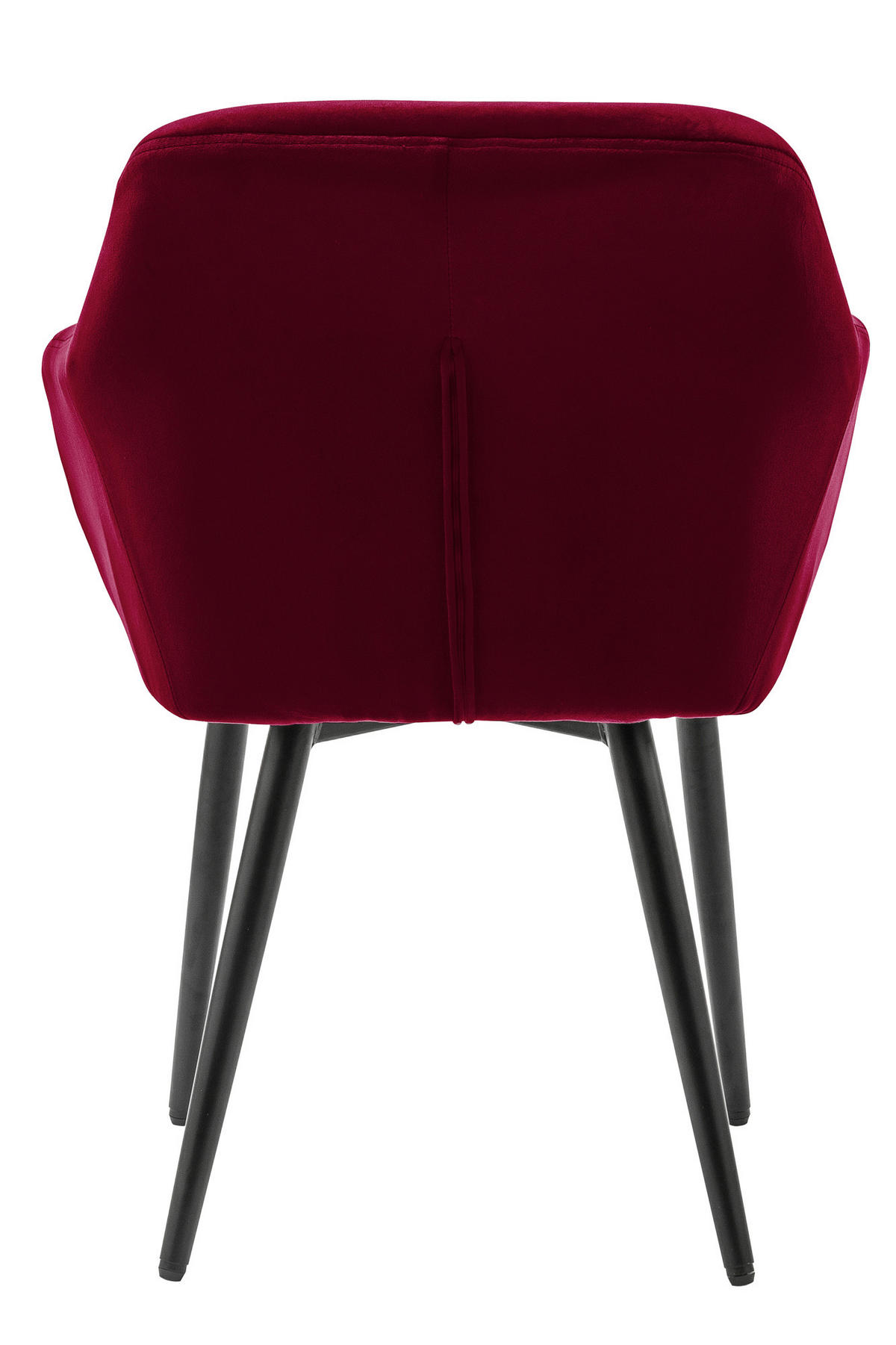 ARMLEHNSTUHL  in Samt  - Rot/Schwarz, MODERN, Textil/Metall (61/85/45cm) - Livetastic