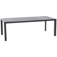 GARTENTISCH 220/100/74 cm Metall, Keramik rechteckig  - Anthrazit/Graubraun, Basics, Keramik/Metall (220/100/74cm) - Siena Garden