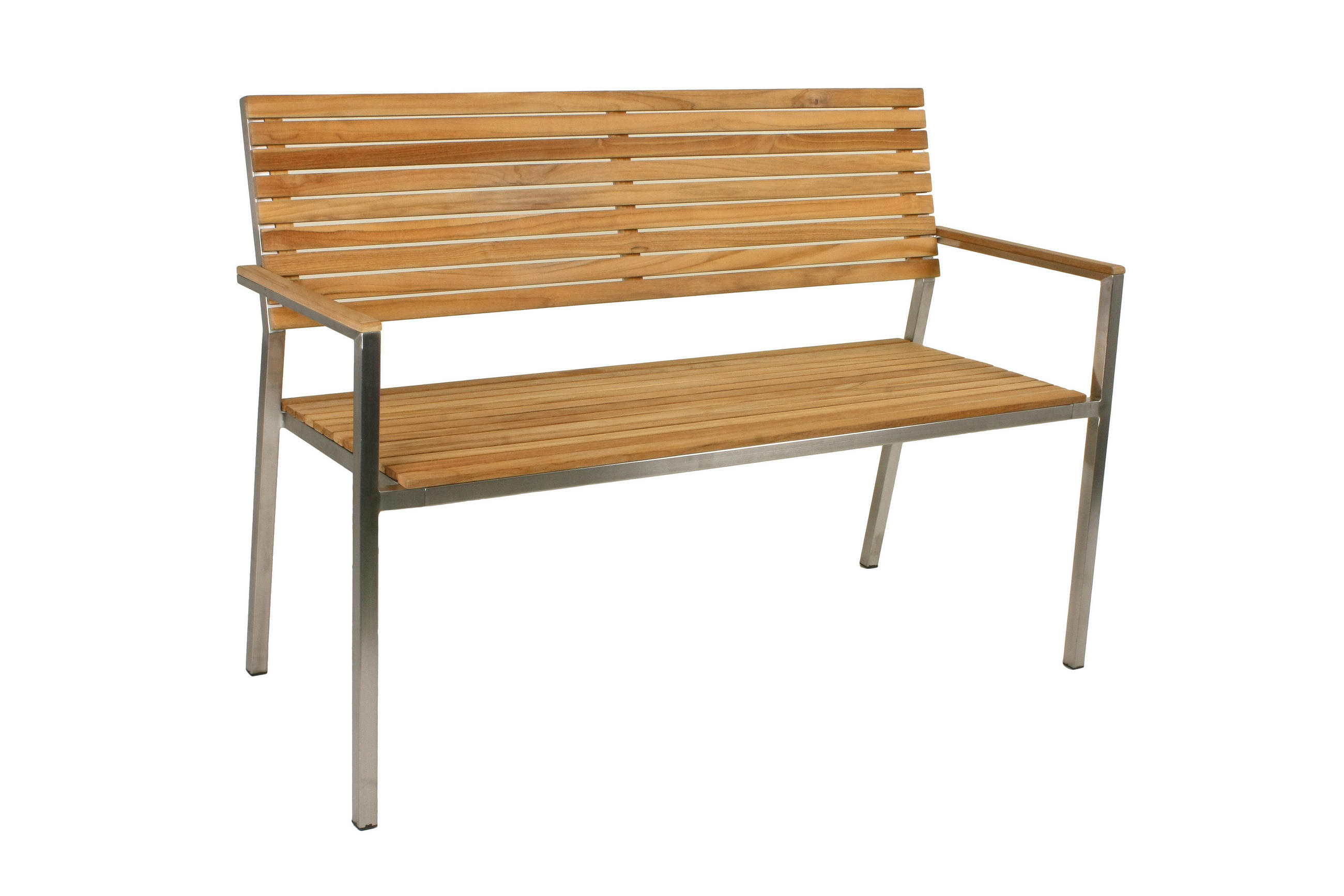 Gardenson Gartenbank Teak, Silber 125x86x55 cm