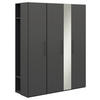 KLEIDERSCHRANK in Graphitfarben  - Anthrazit/Graphitfarben, Design, Glas/Holzwerkstoff (177,6/213,6/59,3cm) - Cantus