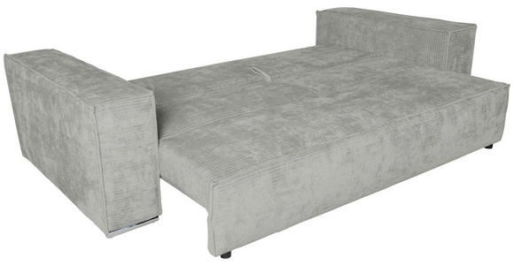 BIGSOFA Flachgewebe Naturfarben - Chromfarben/Naturfarben, KONVENTIONELL, Textil/Metall (256/68/122cm) - Carryhome