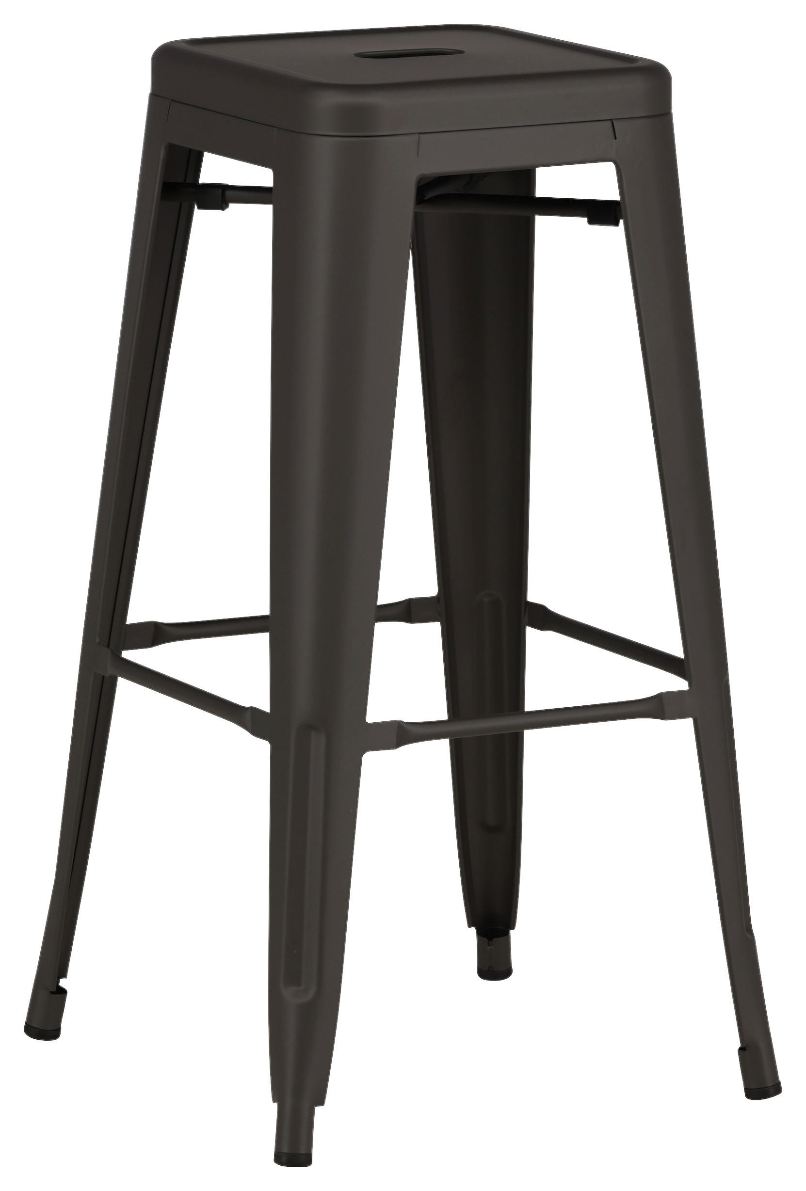 BARHOCKER-SET Dunkelgrau Stahl abwischbar - Dunkelgrau, Design, Metall (43/76/43cm) - Livetastic