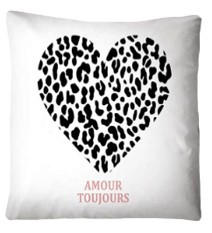 DÍSZPÁRNA 45/45 cm  - fekete/fehér, Trend, textil (45/45cm) - Esposa