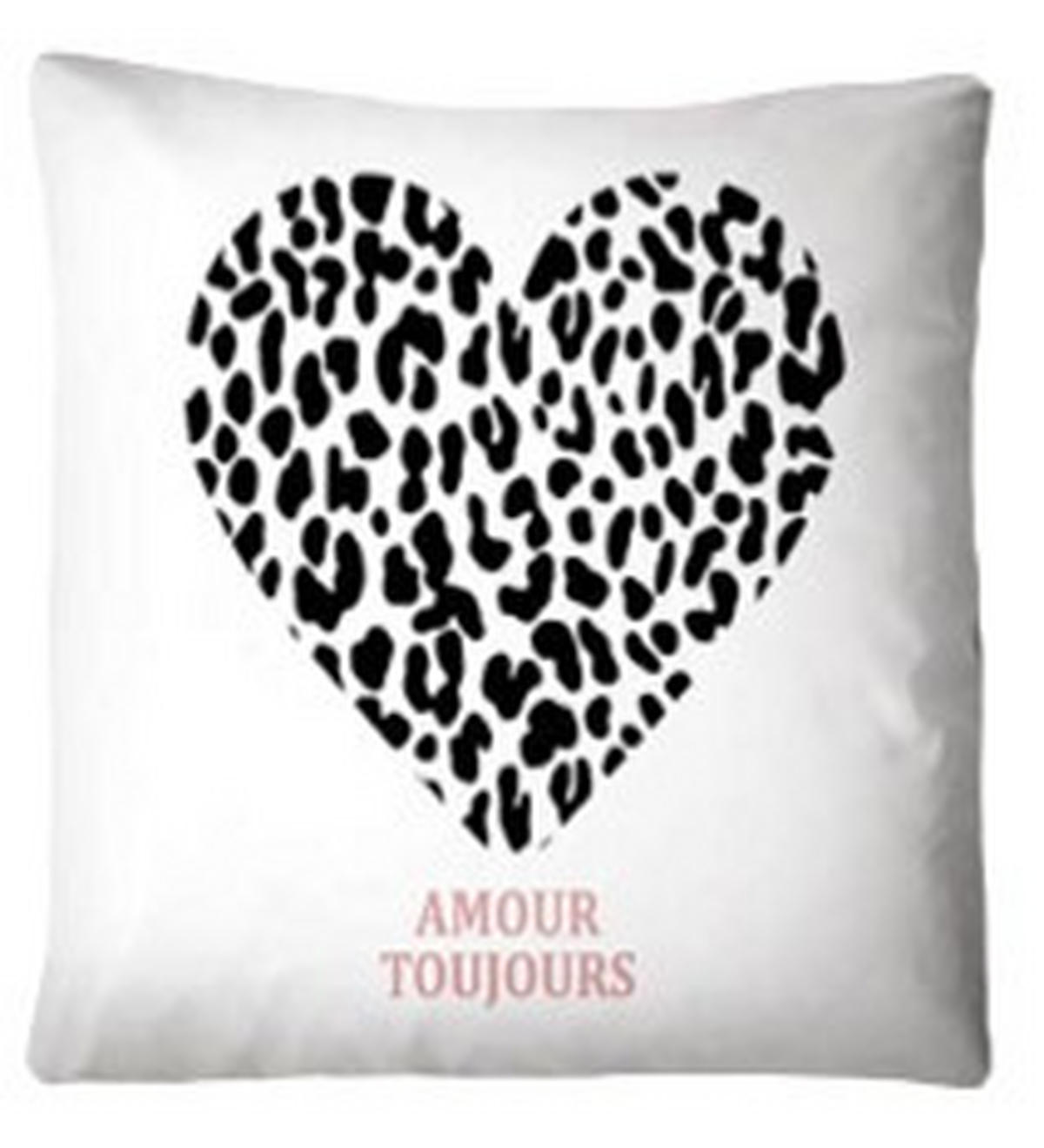 DÍSZPÁRNA 45/45 cm  - fekete/fehér, Trend, textil (45/45cm) - Esposa