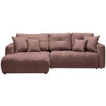 ECKSOFA  in Chenille Braun  - Schwarz/Braun, MODERN, Kunststoff/Textil (172/276cm) - Hom`in