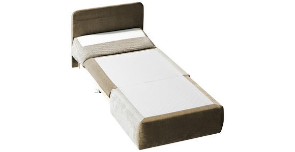 SCHLAFSESSEL Etta in Mikrofaser Cappuccino  - Cappuccino, MODERN, Kunststoff/Textil (90/89/83cm) - Novel