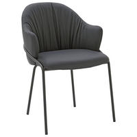 ARMLEHNSTUHL  , Lederauswahl, Stoffauswahl, Gestellauswahl  ,  , Echtleder  - Anthrazit, Design, Leder (55/84/55cm) - Belluti