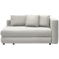 RÉCAMIERE in Cord Weiss  - Weiss/Schwarz, Design, Kunststoff/Textil (171/71-88/93cm) - Cantus