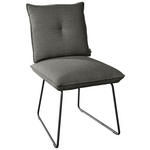 STUHL  in Stahl Struktur Metall, Textil  - Schwarz/Braun, Design, Textil/Metall (51/90/70cm) - Dieter Knoll