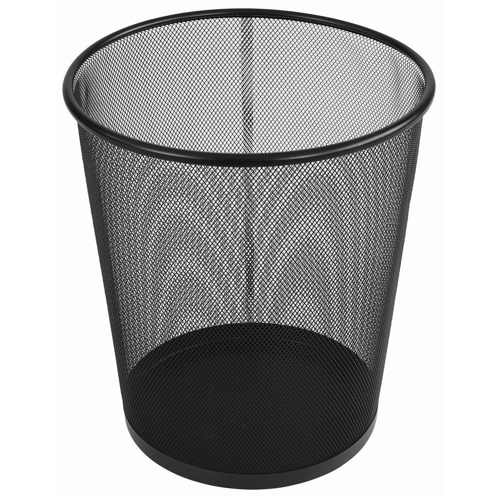 Papierkorb Mesh Schwarz Metall DxH: ca. 30,5x34,5 cm