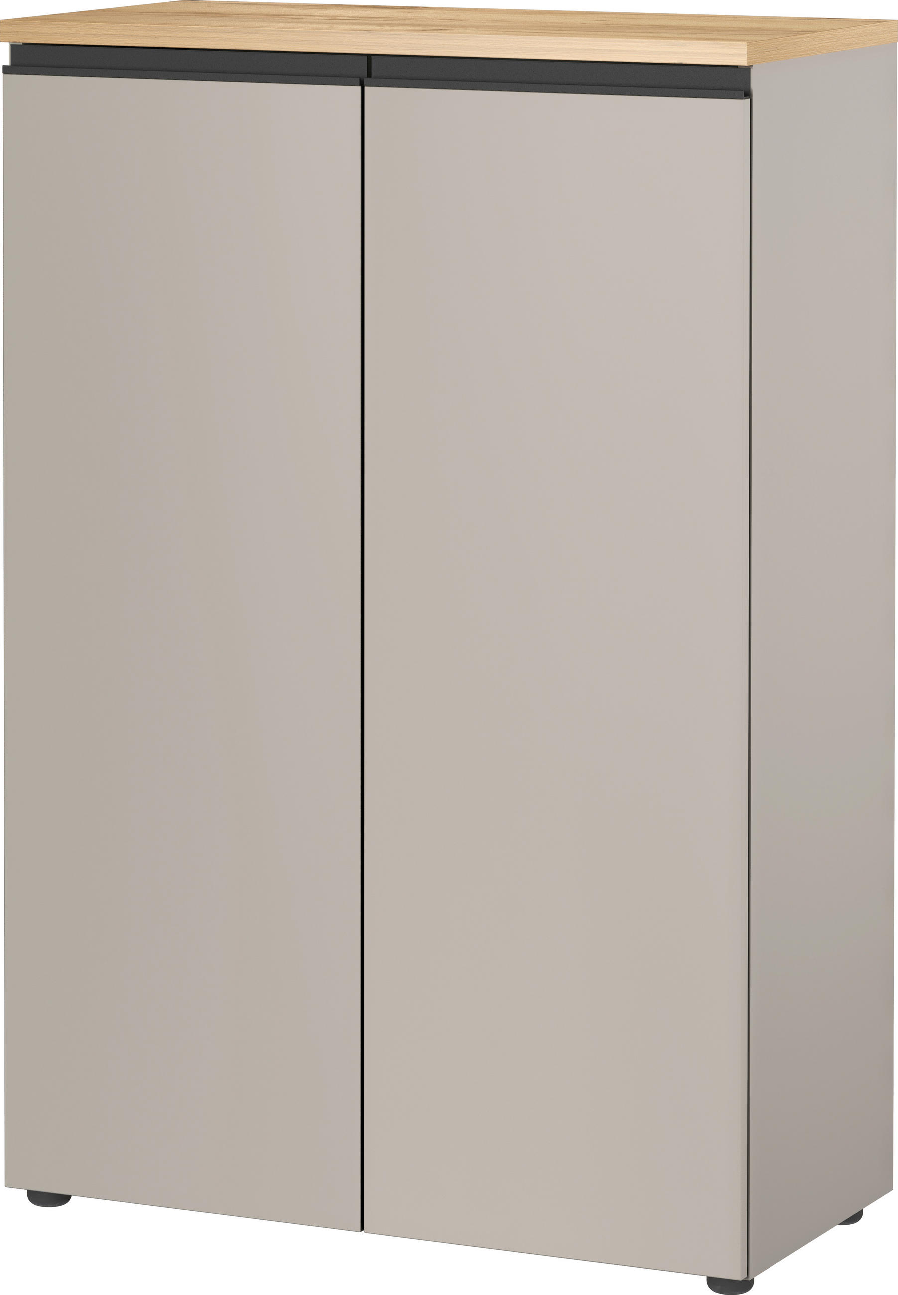 AKTENSCHRANK Grau, Eichefarben  - Eichefarben/Grau, MODERN, Holzwerkstoff (80/120/40cm) - Novel