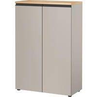 AKTENSCHRANK 80/120/40 cm  - Eichefarben/Grau, Modern, Holzwerkstoff (80/120/40cm) - Novel