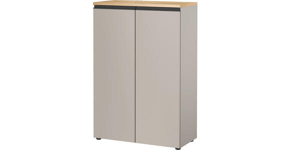 AKTENSCHRANK 80/120/40 cm - Eichefarben/Grau, MODERN, Holzwerkstoff (80/120/40cm) - Novel