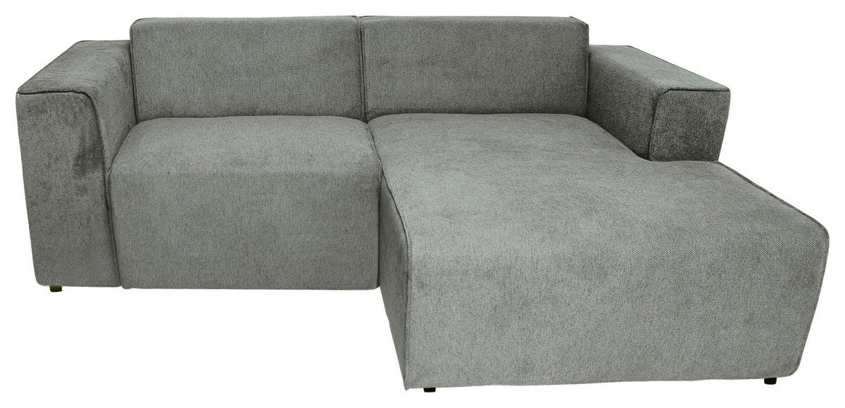 ECKSOFA Hellblau Struktur  - Schwarz/Hellblau, Design, Kunststoff/Textil (234/161cm) - P & B