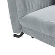 SCHLAFSOFA Cord Hellblau  - Schwarz/Hellblau, Design, Textil/Metall (145/85/100cm) - Carryhome