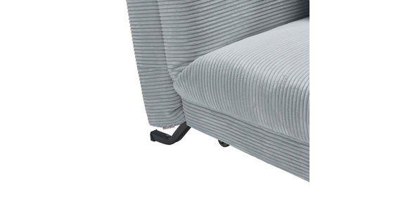 SCHLAFSOFA Cord Hellblau  - Schwarz/Hellblau, Design, Textil/Metall (145/85/100cm) - Carryhome