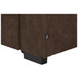ECKSOFA Dunkelbraun Lederlook  - Dunkelbraun/Schwarz, Design, Kunststoff/Textil (230/263cm) - Hom`in